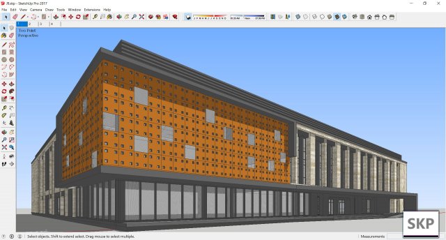 Sketchup office building J9 3D Model