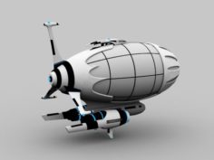 Sci-Fi Airship 3D Model