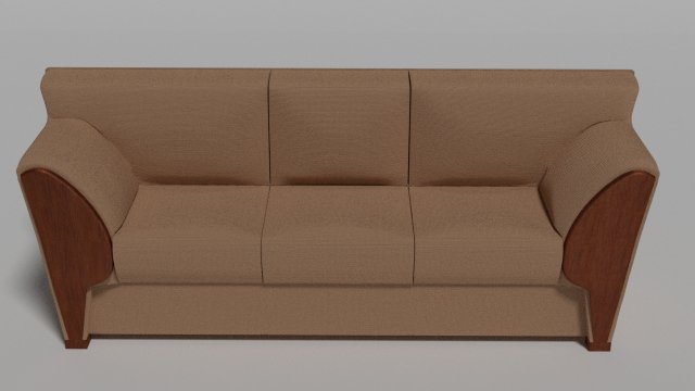Large beige sofa 3D Model