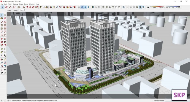 Sketchup shopping mall P9 3D Model