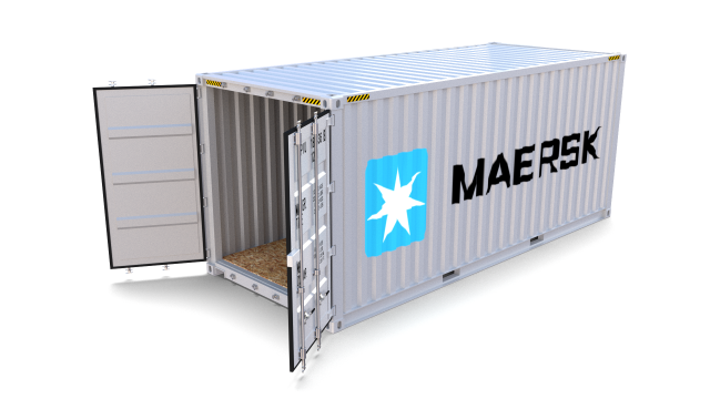 20ft Shipping Container Maersk 3D Model