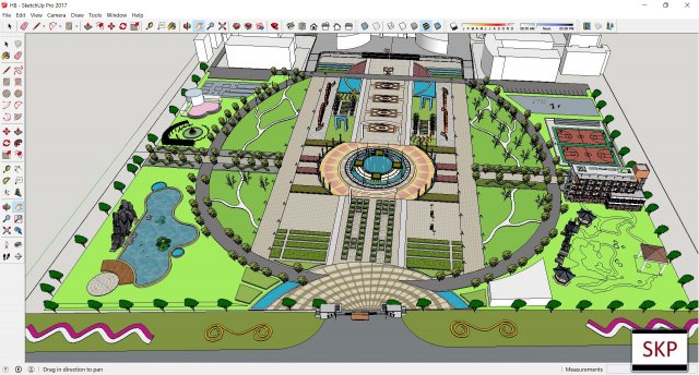 Sketchup Park H8 3D Model - 3DHunt.co