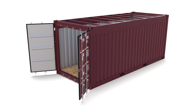 20ft Shipping Container Open Top no Cover 3D Model