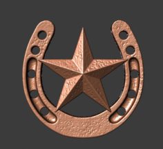 Horseshoe with star-iron surface 3D Model