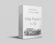 Villa Sketchup Pack 1 – include 10 model – villa 1-10 3D Model