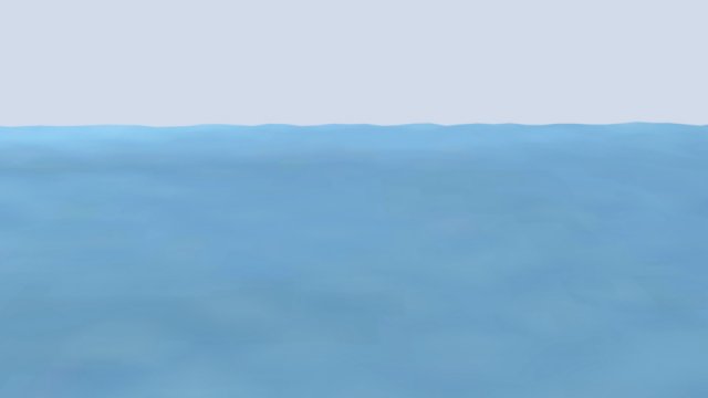 Calm sea low poly animated 3D Model