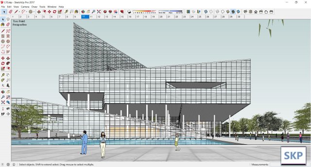 Sketchup Commercial and office complex L10 3D Model