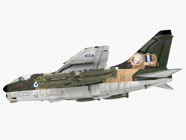 LTV A-7 Corsair II Greek scheme 3D Model