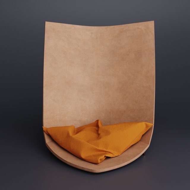 TORU Designer leather armchair Babu 3D Model