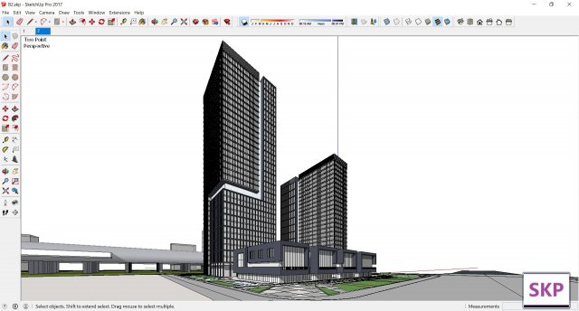 Sketchup residential complex B2 3D Model