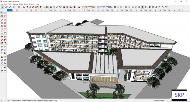 Sketchup Hospital F6 3D Model