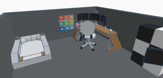 My Tinkercad Office Design Free 3D Model