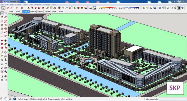 Sketchup office building G4 3D Model