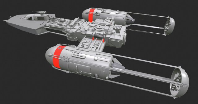 Sci-Fi spacecraft – Y-wing Assault Starfighter 3D Model
