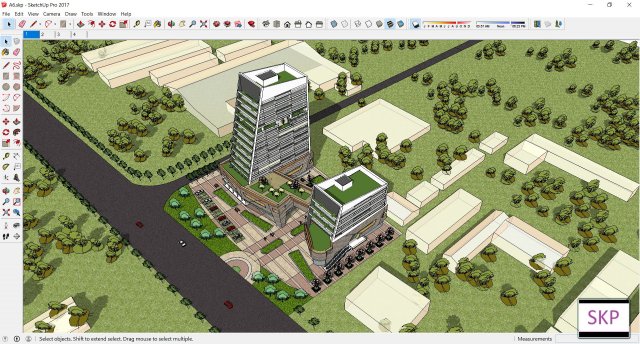 Sketchup residential complex A6 3D Model