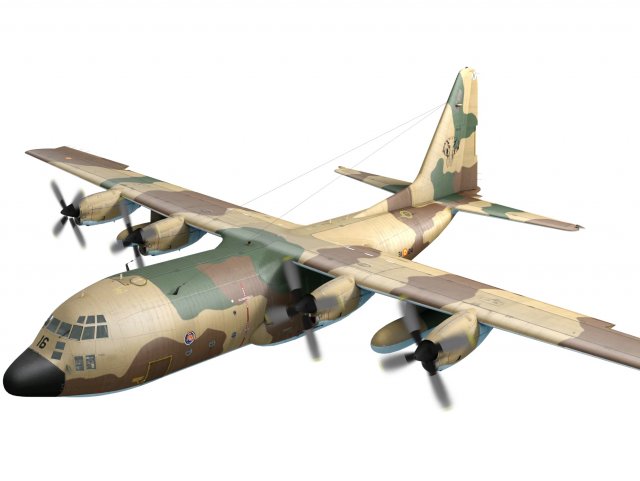C-130 Hercules lizzard spanish scheme 3D Model