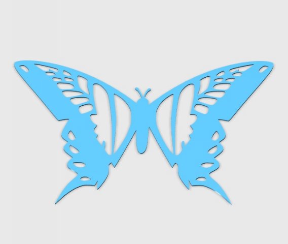 Wall Butterfly 3D Model