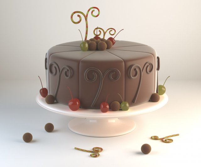 Chocolate Cake 3D Model