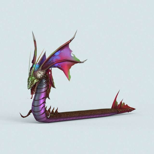 Cartoon Monster Dragon 3D Model