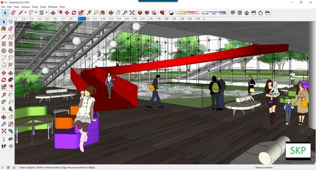 Sketchup Cultural center F5 3D Model
