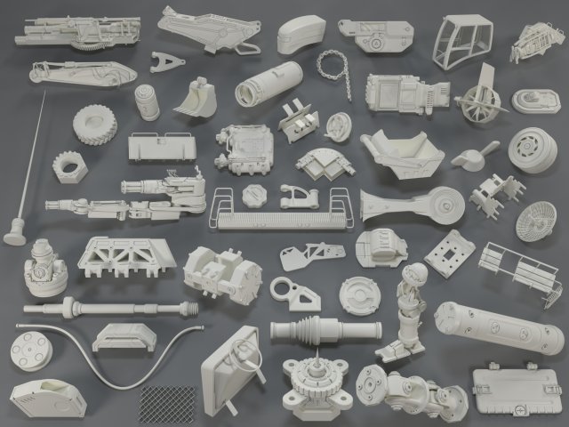 Kit bash55 pieces – collection-18 3D Model