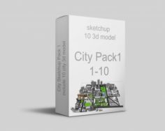 City Sketchup Pack 1 – include 10 model – city 1-10 3D Model