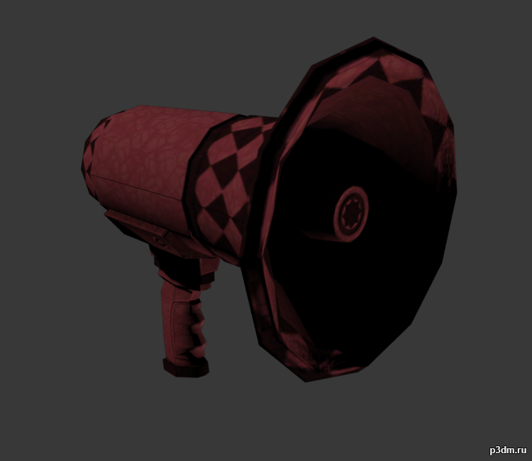 Mega Phone (red & blue) 3D Model