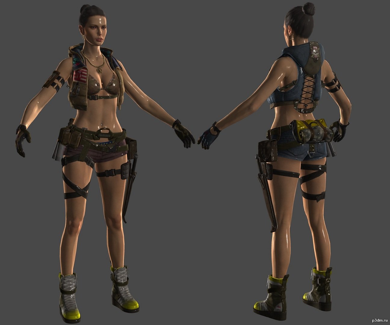 Girl from Ironsight 3D Model
