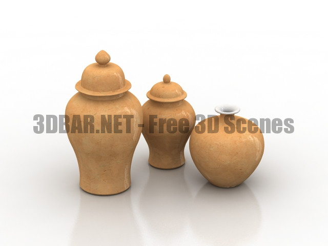 Vases Decor Set 3D Collection