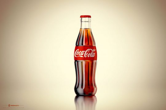 Professional Scene With Coca-Cola Bottle 3d model
