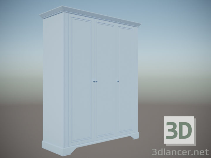 3D-Model 
White Gerbor wardrobe