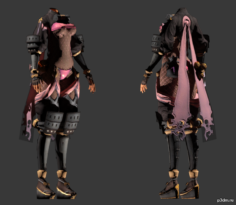 Samurai (Jin female) 3D Model