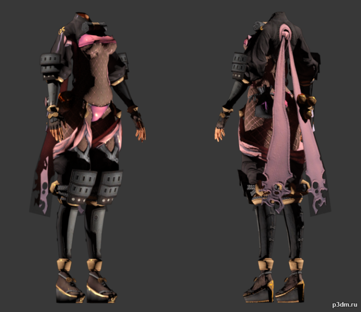 Samurai (Jin female) 3D Model