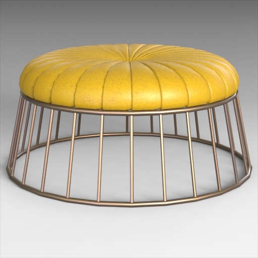 Radcliffe Leather Ottoman 3D Model