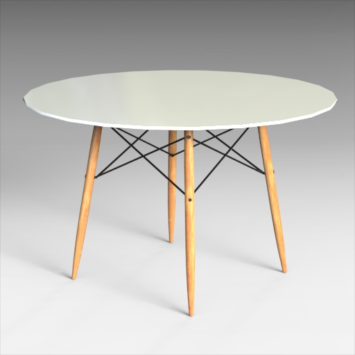 Eames Dining Table Set 3D Model