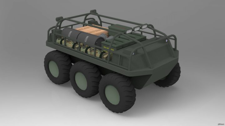 Малая роботизированная транспортная платформа 3D Model