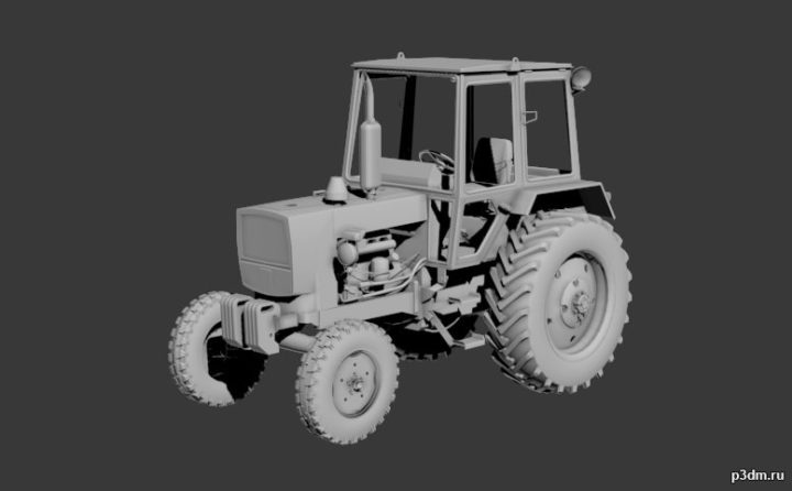 Трактор ЮМЗ 6КЛ 3D Model