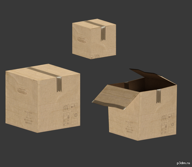 Cardboard 3D Model - 3DHunt.co