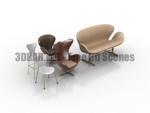 Formdecor Arne Jacobsen Egg Chair 3D Collection