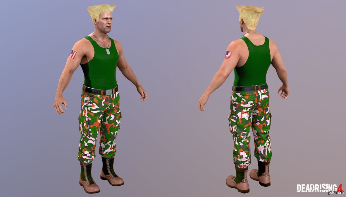 Frank West Guile Costume 3D Model