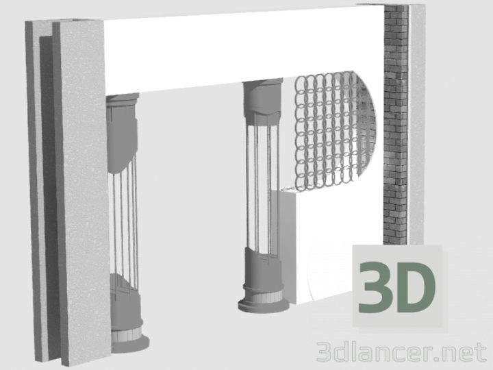 3D-Model 
Decorative columns