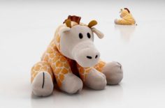 Plush Giraffe Toy 3D Model
