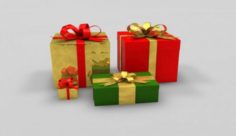 Christmas Giftboxes 3D Model