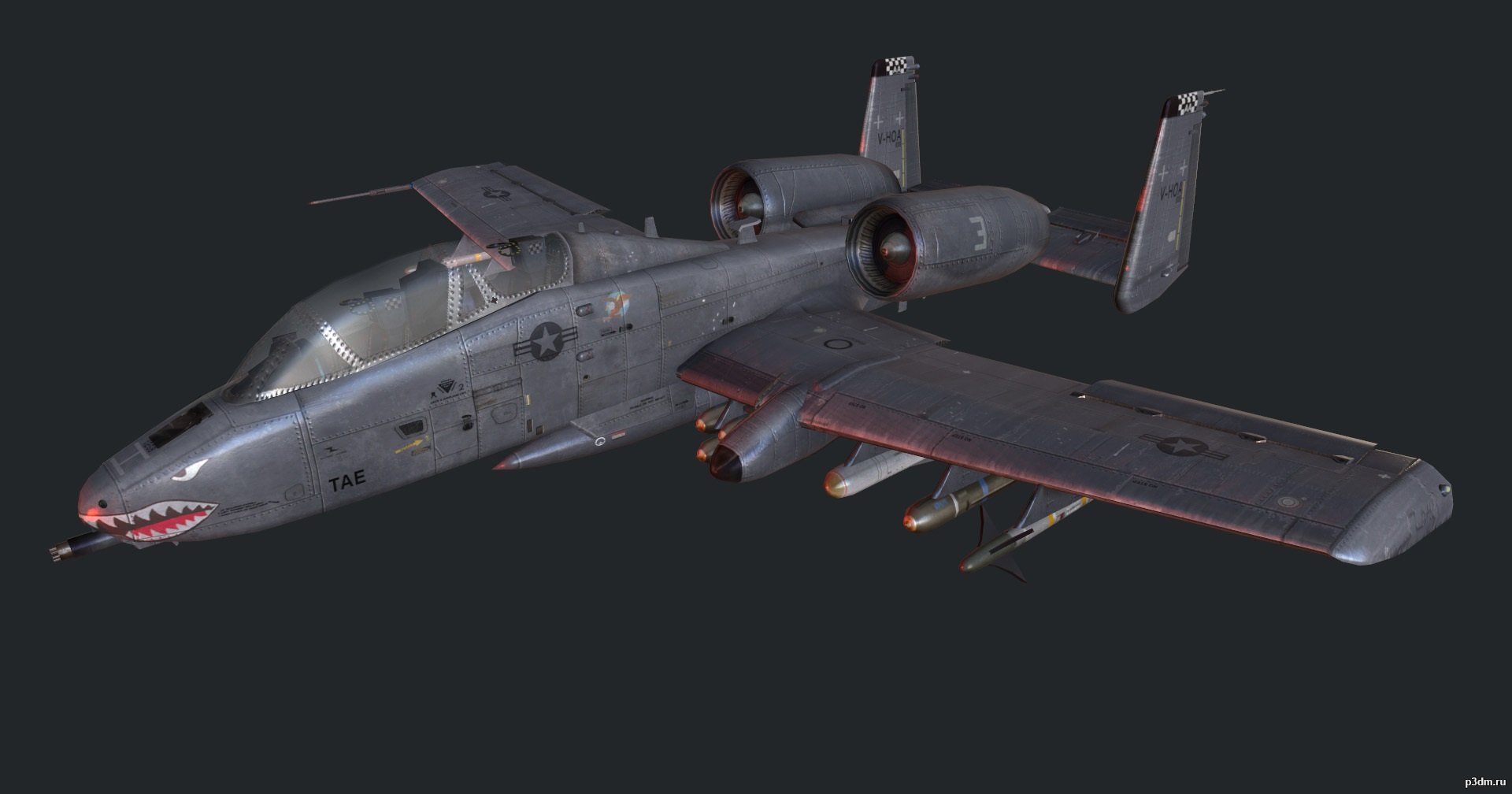 A-10 Warthog (YA-10B) 3D Model - 3DHunt.co