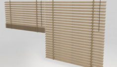 Wooden Window Blinds 3D Model