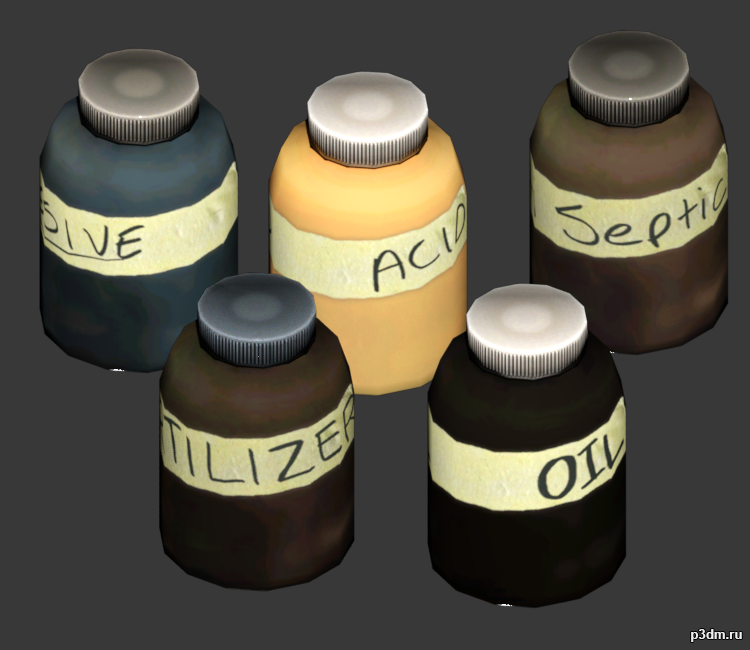 Components Bottle 3D Model