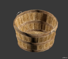Wood Basket 3D Model