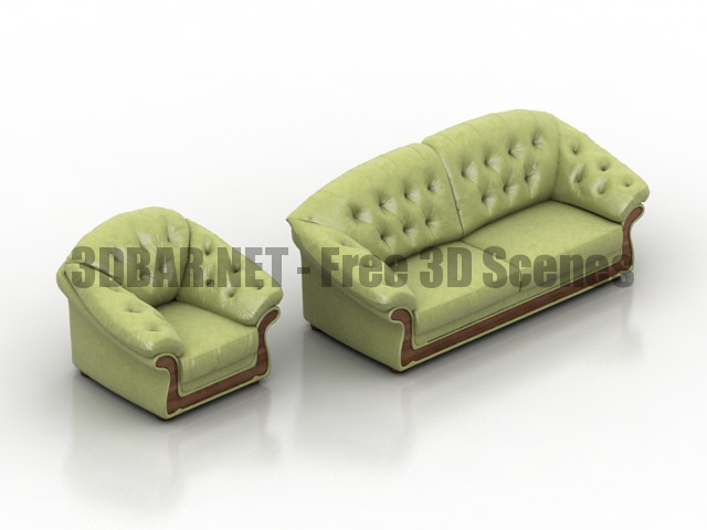 Solsberri britannica sofa armchair 3D Collection