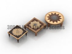 Arabic asian coffee table 3D Collection