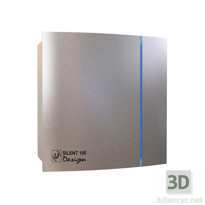 3D-Model 
Fan SILENT-100 CHZ Silver Design 3